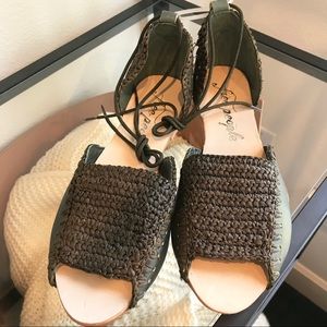 Free People Olive Beaumont Woven Flat 40
